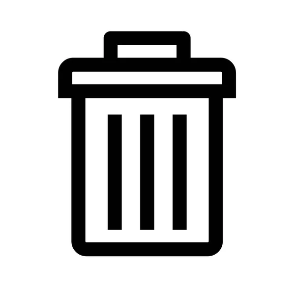 Trash Bin Icon White Background — Stock Photo, Image