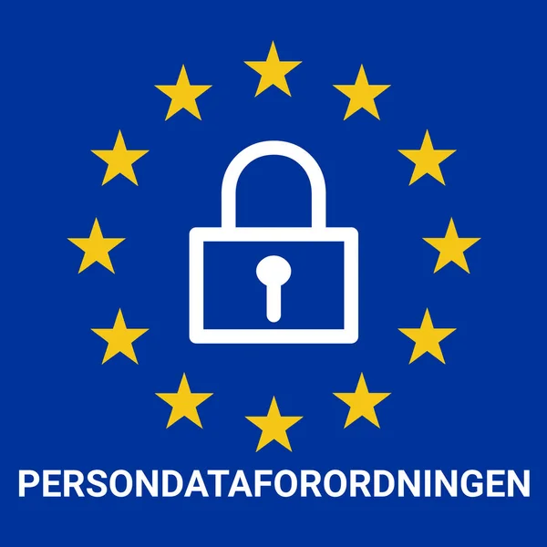 Gdpr Sign Illustration Dinamarquês — Fotografia de Stock