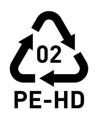 Pe-Hd reçine kodu 02 sembolü 
