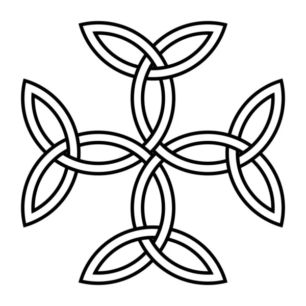 Carolingian Cross Interlaced Triquetras — Stock Photo, Image