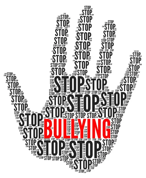 Stop Bullying Illustration White Background — Stock Photo, Image