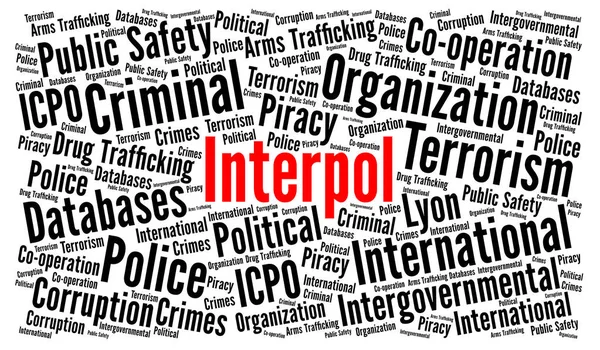 Interpol Word Cloud Concept — Stock Photo, Image