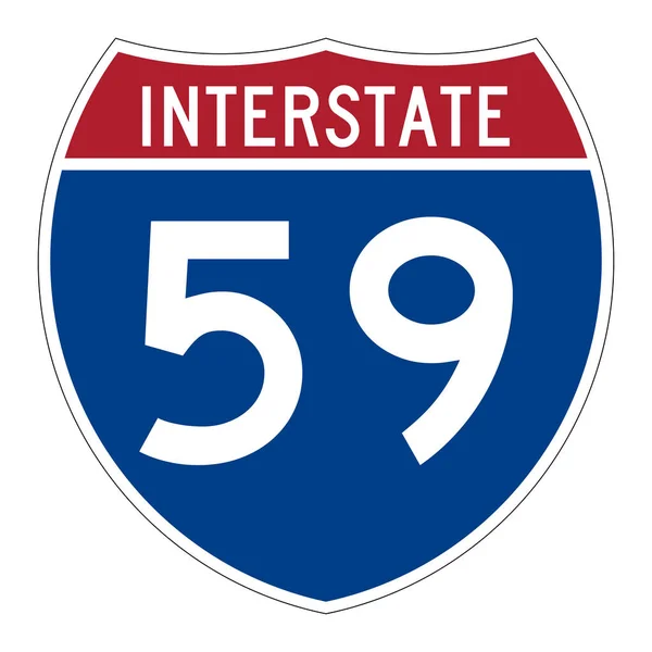 Interstate Highway Road Sign — Stock fotografie