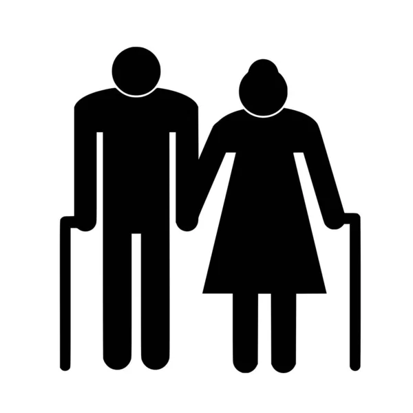 Symbol Für Ein Älteres Paar — Stockfoto
