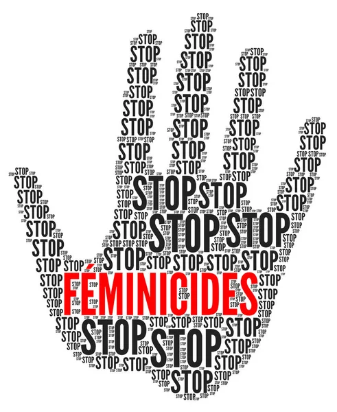 Stop Femicide Symbol Concept Illustration French Language — Stock Photo, Image