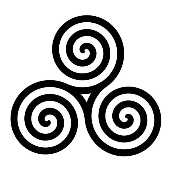 Ikona Symbolu Triskelion Ilustracja — Zdjęcie stockowe