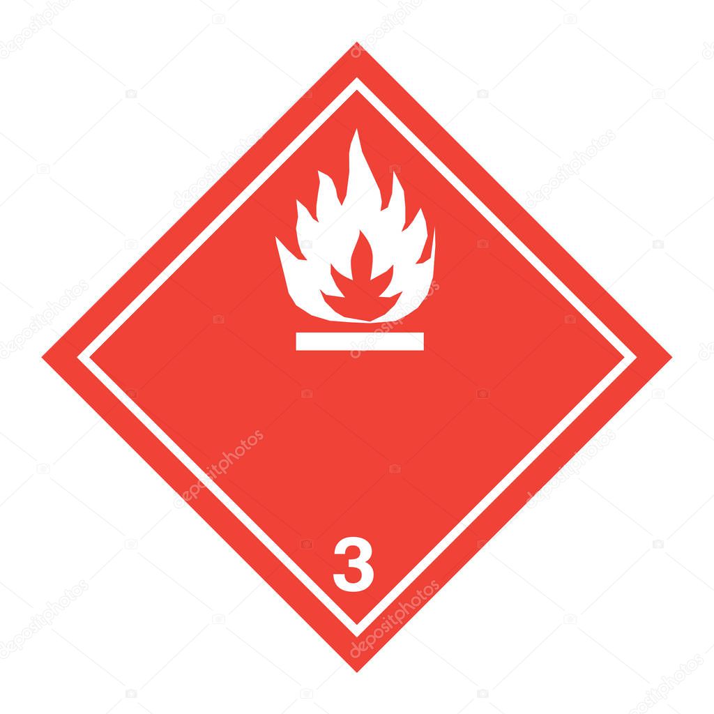 ADR pictogram for flammable liquids