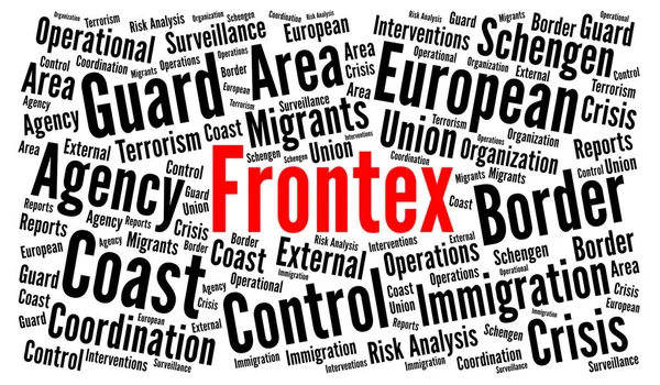 Ilustración Nube Palabras Frontex — Foto de Stock