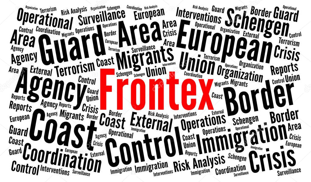 Frontex word cloud illustration