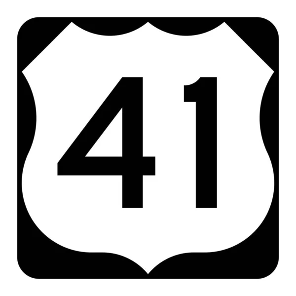 stock image US route 41 sign