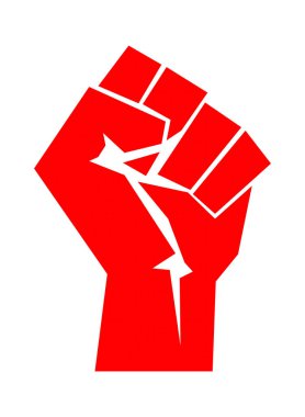 Kırmızı yumruk simgesi simgesi