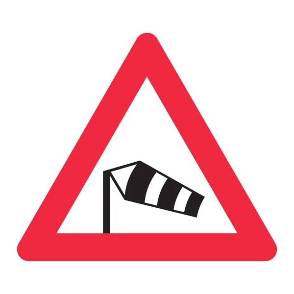 Lateral Wind Road Sign — Stock Photo, Image