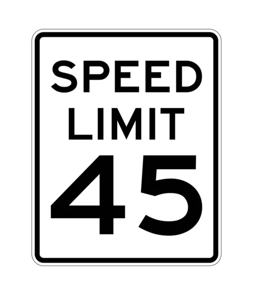 Limite Velocità Segnaletica Stradale Negli Stati Uniti — Foto Stock