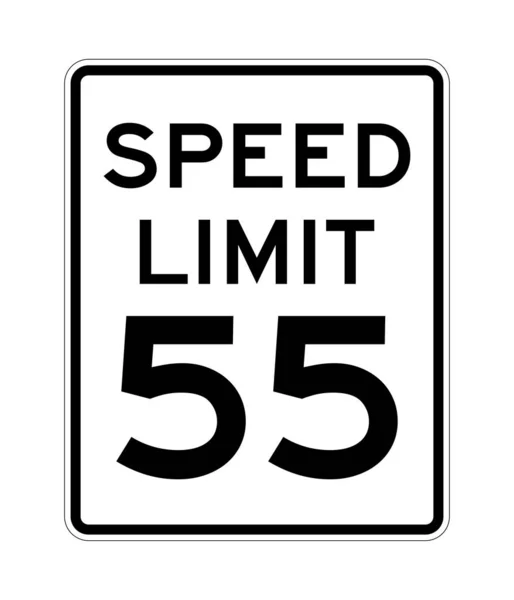 Limite Velocità Segnaletica Stradale Negli Stati Uniti — Foto Stock
