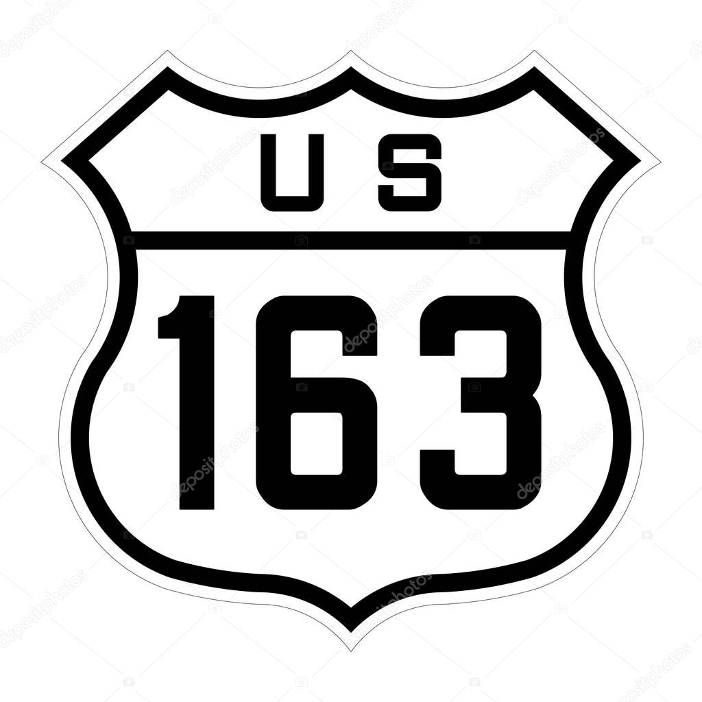 US route 163 sign
