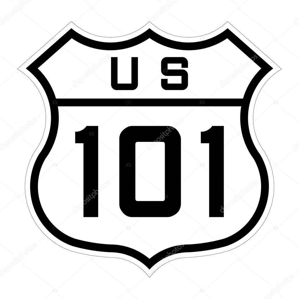 US route 101 sign