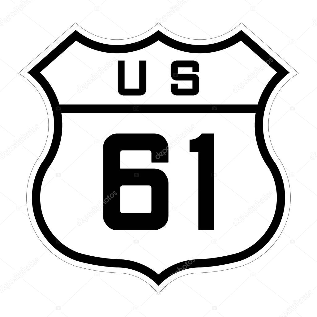 US route 61 sign