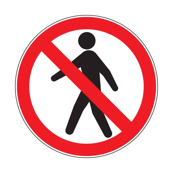 Kein Fußgängerschild — Stockfoto
