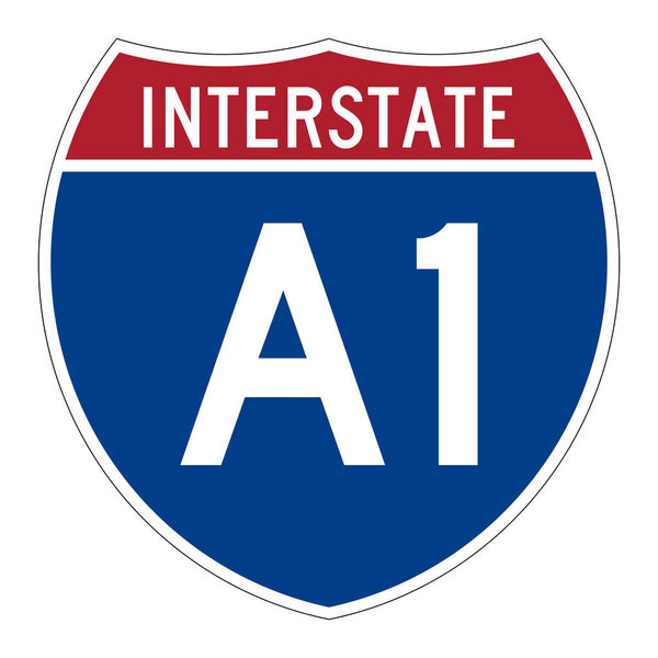 Interstate highway A1 in Alaska road sign