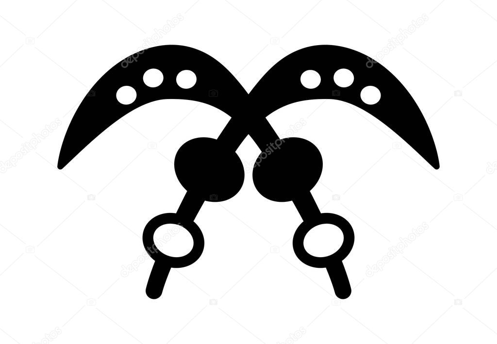 Adinkra akofena symbol of courage, valor and heroism