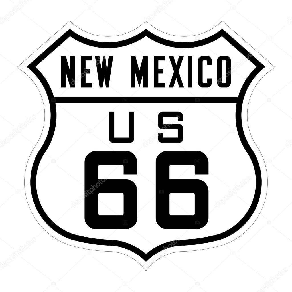 New Mexico us route 66 sign