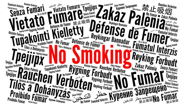 No smoking word cloud in different languages