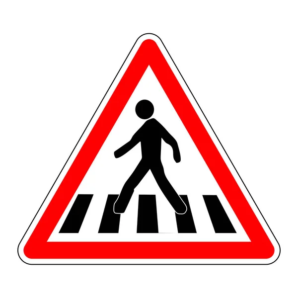 Pedestrian Crosswalk Road Sign — Stockfoto