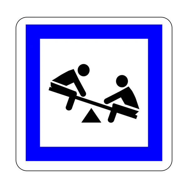 Playground Road Sign Illustration — Stockfoto