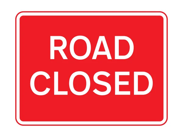 Red Road Closed Sign — Stock Photo, Image