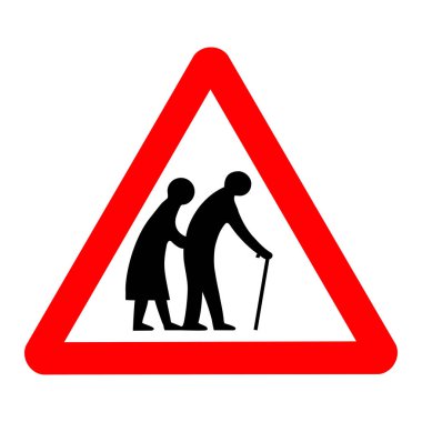 Yaşlılar yol tabelası 