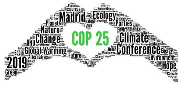 Cop Madrid Spain Word Cloud — Stock Photo, Image
