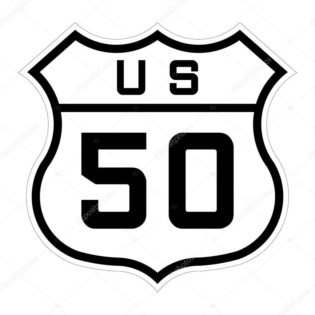 US route 50 sign