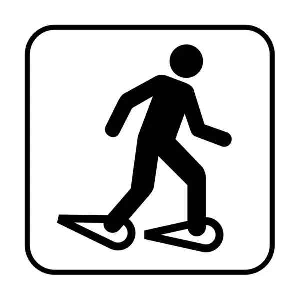 Snowshoeing Symbol Icon Illustration — Stock Photo, Image