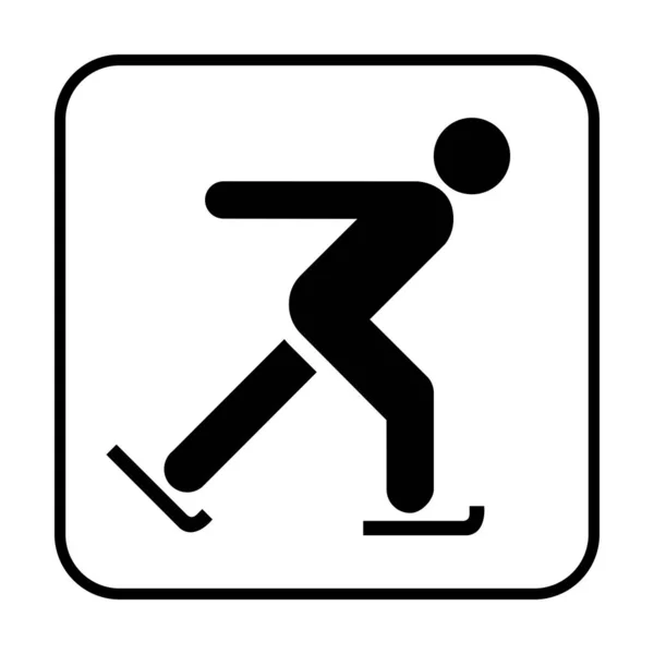 Ice Skating Symbol Icon — Stock Photo, Image