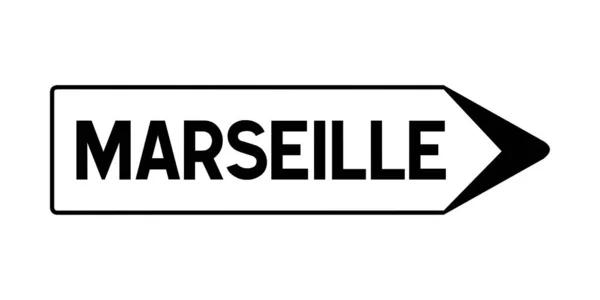 Kierunek Marsylii Znak Drogowy — Zdjęcie stockowe