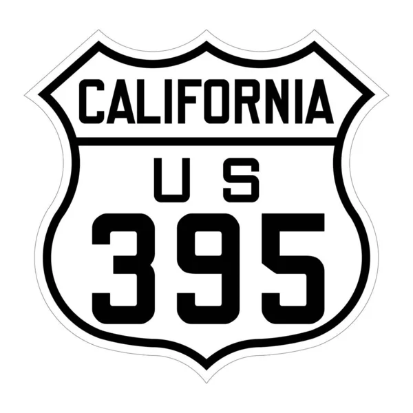 California Ruta 395 Señal —  Fotos de Stock