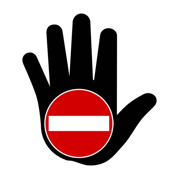 Hand Stop Forbidden Icon — 스톡 사진