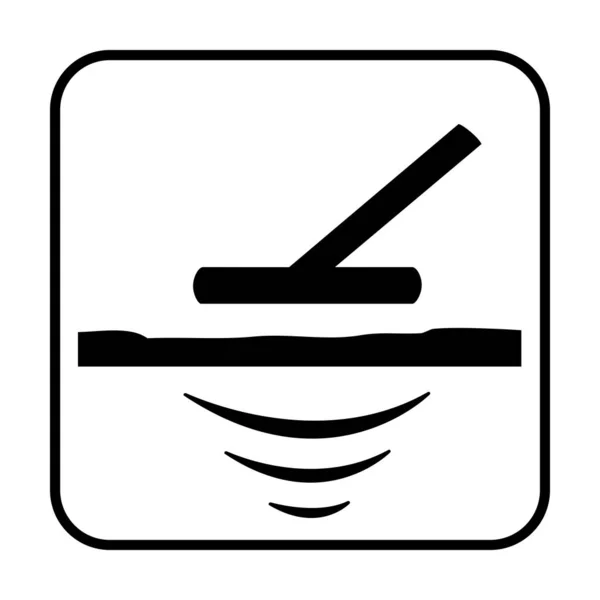 Metalen Detector Pictogram Illustratie — Stockfoto