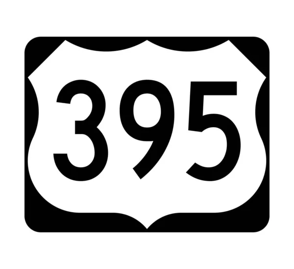 Señal Route 395 — Foto de Stock