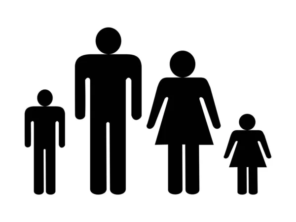 Illustrazione Icona Simbolo Famiglia — Foto Stock