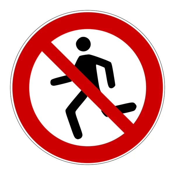 Nie Biegać Znak — Zdjęcie stockowe