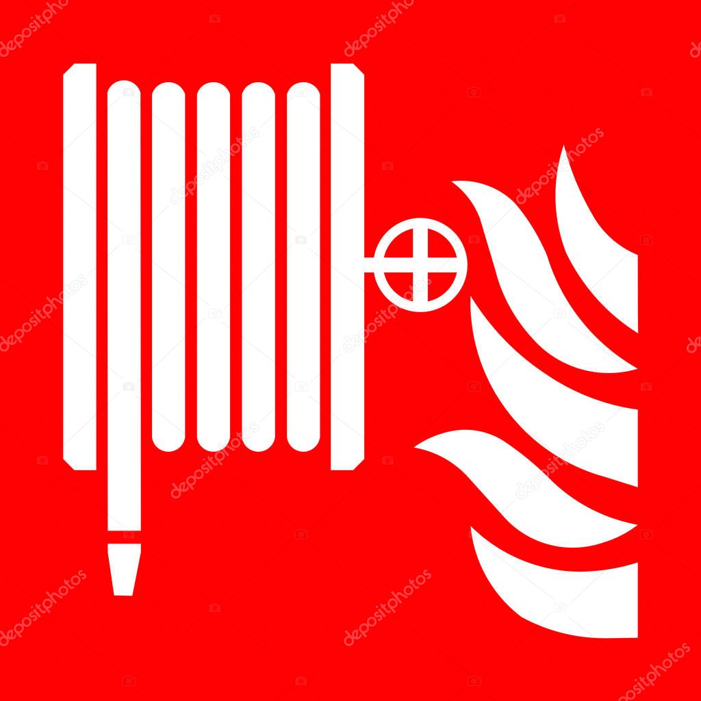 Fire hose reel symbol