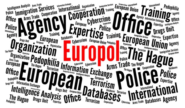 Europol Palabra Nube Ilustración — Foto de Stock