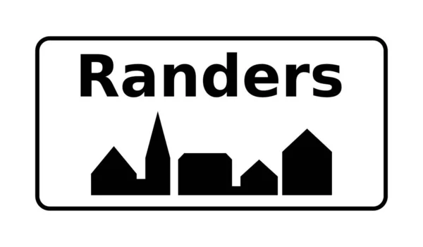 Randers City Útjelzési Dániában — Stock Fotó