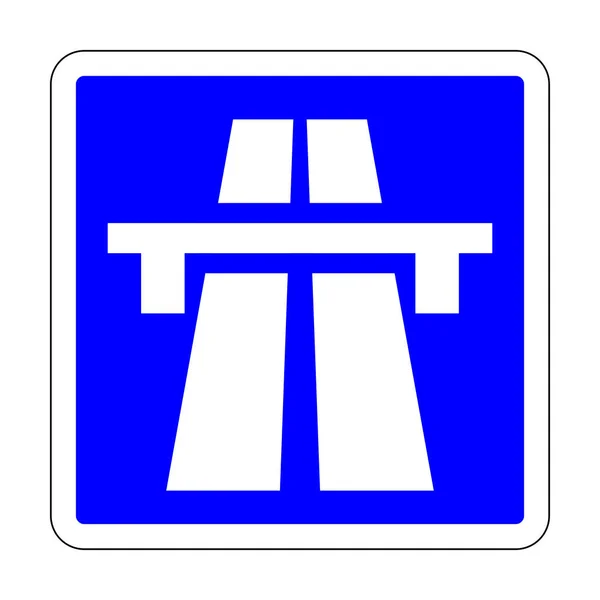法国的蓝色高速公路标志 — 图库照片