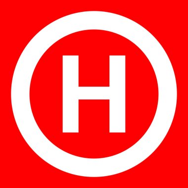 Kırmızı arkaplanı olan yangın musluğu işareti