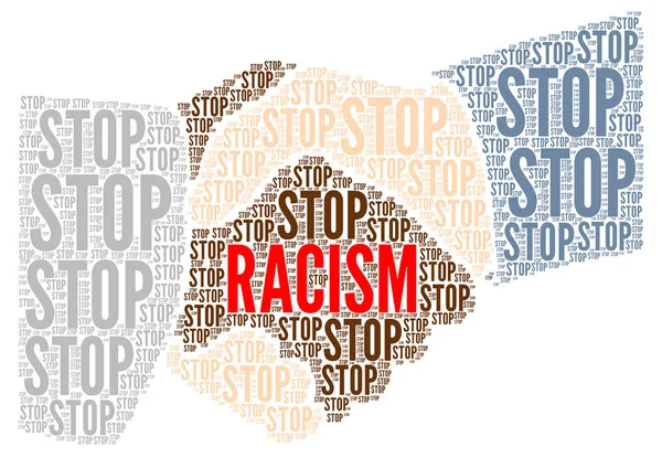 Zastavit Ilustraci Symbolu Rasismu — Stock fotografie