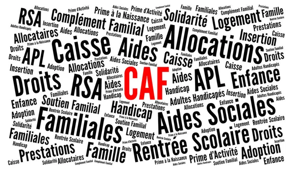 Caisse Allokeringar Familiales Eller Caf Familjen Gren Franska Social Trygghet — Stockfoto