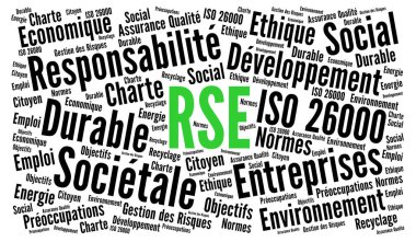 Rse adındaki kurumsal sosyal sorumluluk sözcüğü bulut, Fransız dilindeki toplumsal girişimlere yanıt ver