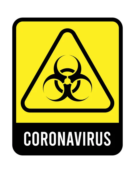 Varování Koronavirus Znamení Ilustrace — Stock fotografie